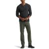 Lee Men’s Extreme Motion Flat Front Slim Straight Pant(Olive Gray)