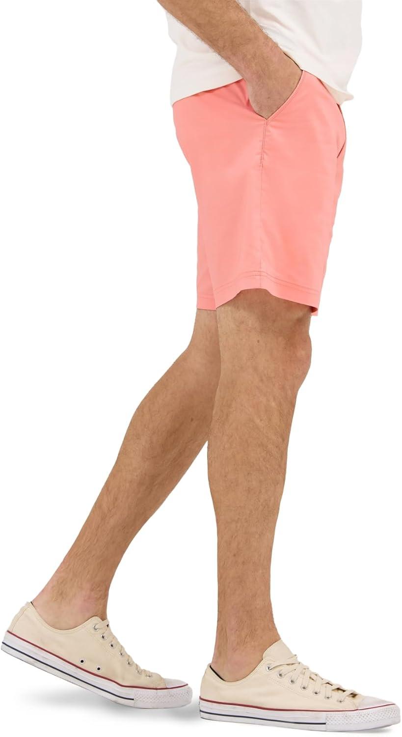 imageLee Mens Extreme Motion 7quot Flat Front ShortBright Papaya