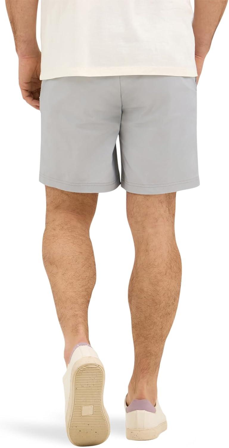 imageLee Mens Extreme Motion 7quot Flat Front ShortDrizzle Gray