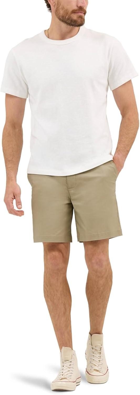 imageLee Mens Extreme Motion 7quot Flat Front ShortKansas City Khaki