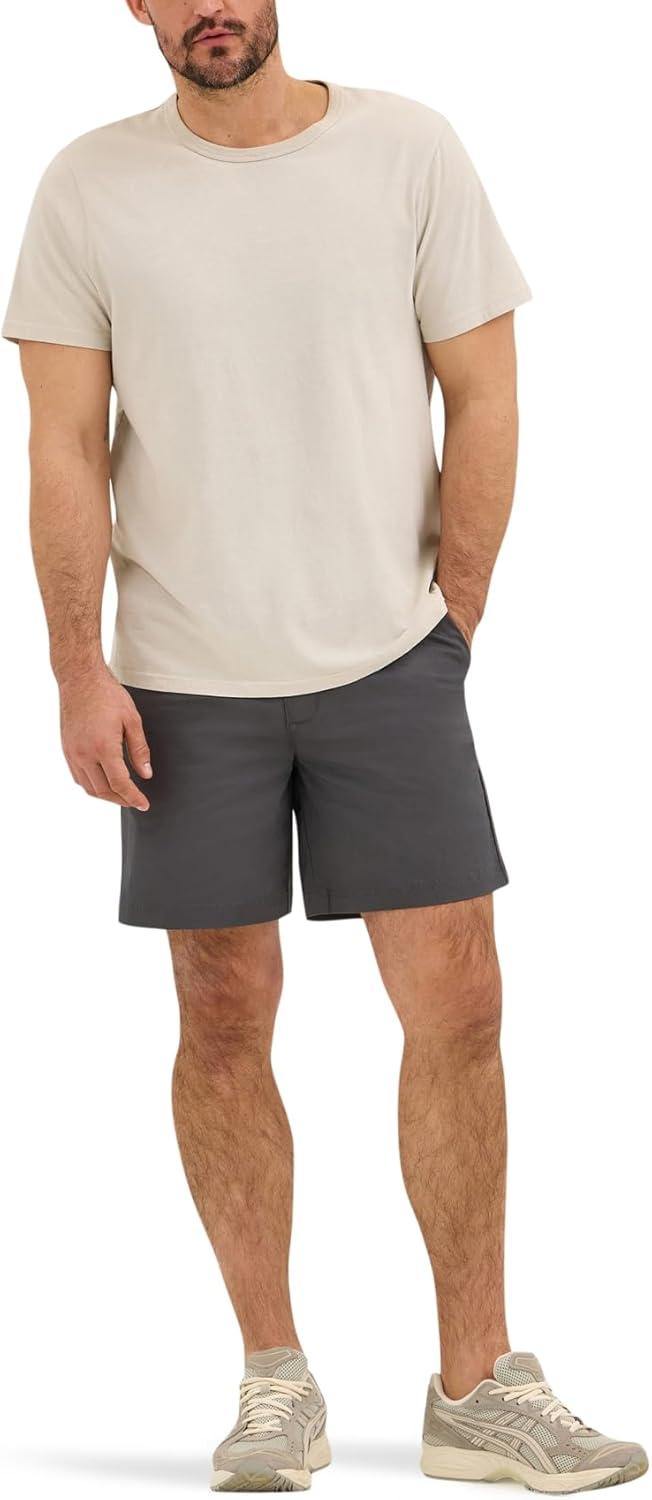 imageLee Mens Extreme Motion 7quot Flat Front ShortStatic Gray