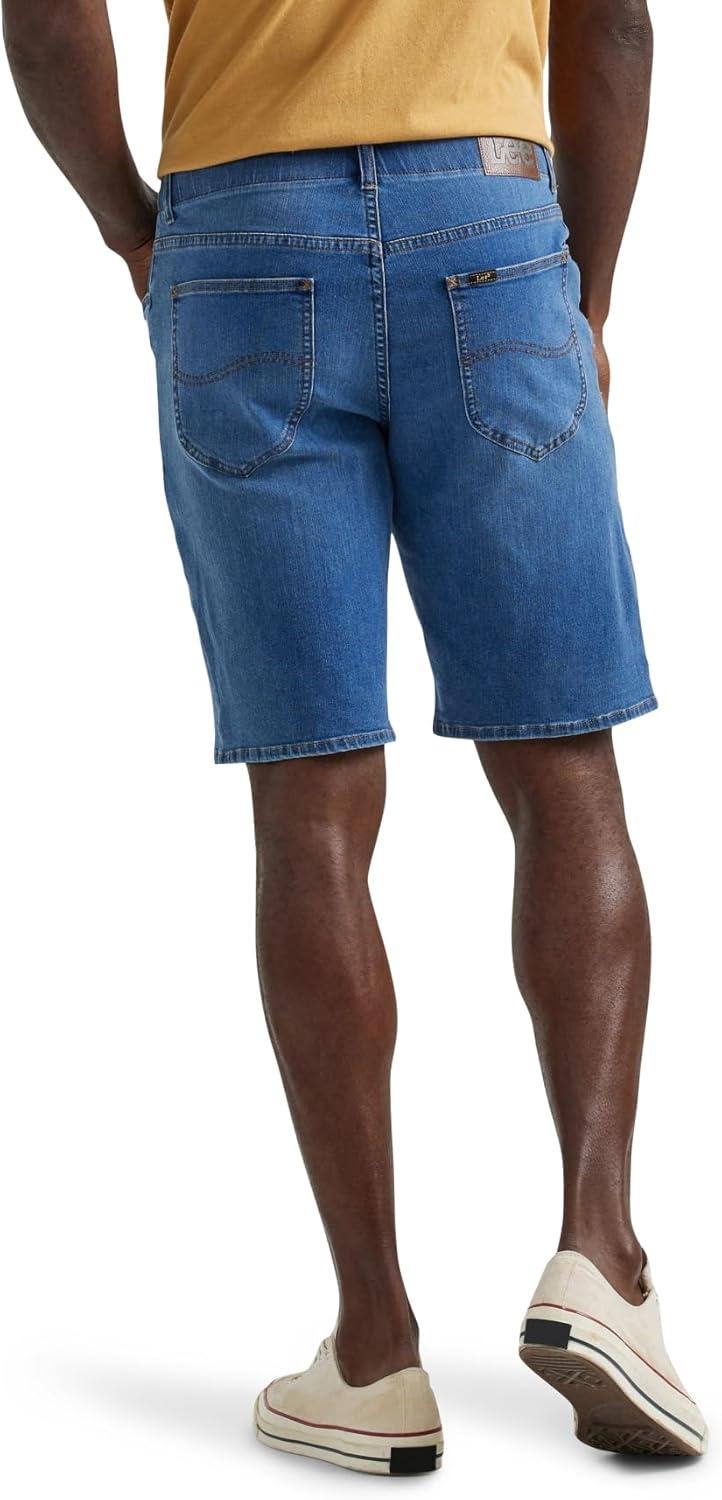 imageLee Mens Extreme Motion Five Pocket Denim ShortDenim ShortsBlue Rooster