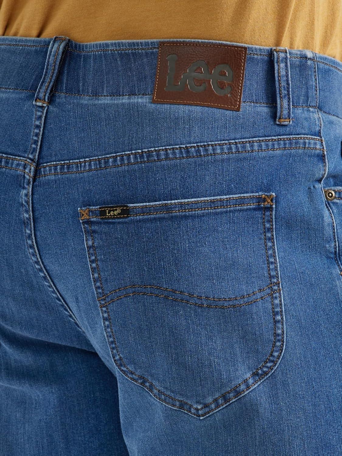 imageLee Mens Extreme Motion Five Pocket Denim ShortDenim ShortsBlue Rooster