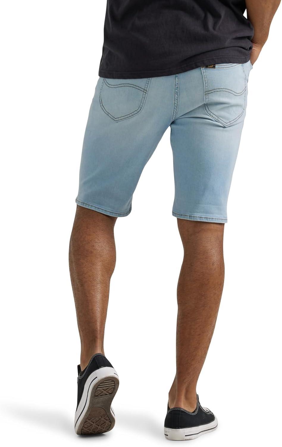 imageLee Mens Extreme Motion Five Pocket Denim ShortDenim ShortsIce Man