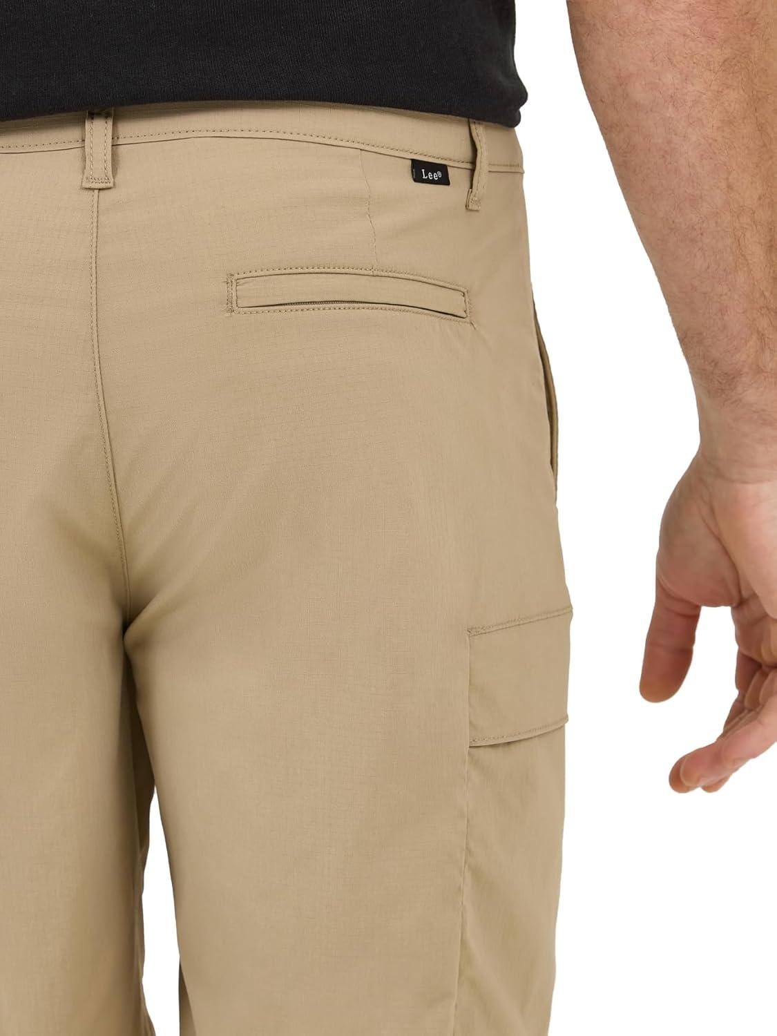 imageLee Mens Extreme Motion Synthetic Ripstop Cargo ShortKansas City Khaki