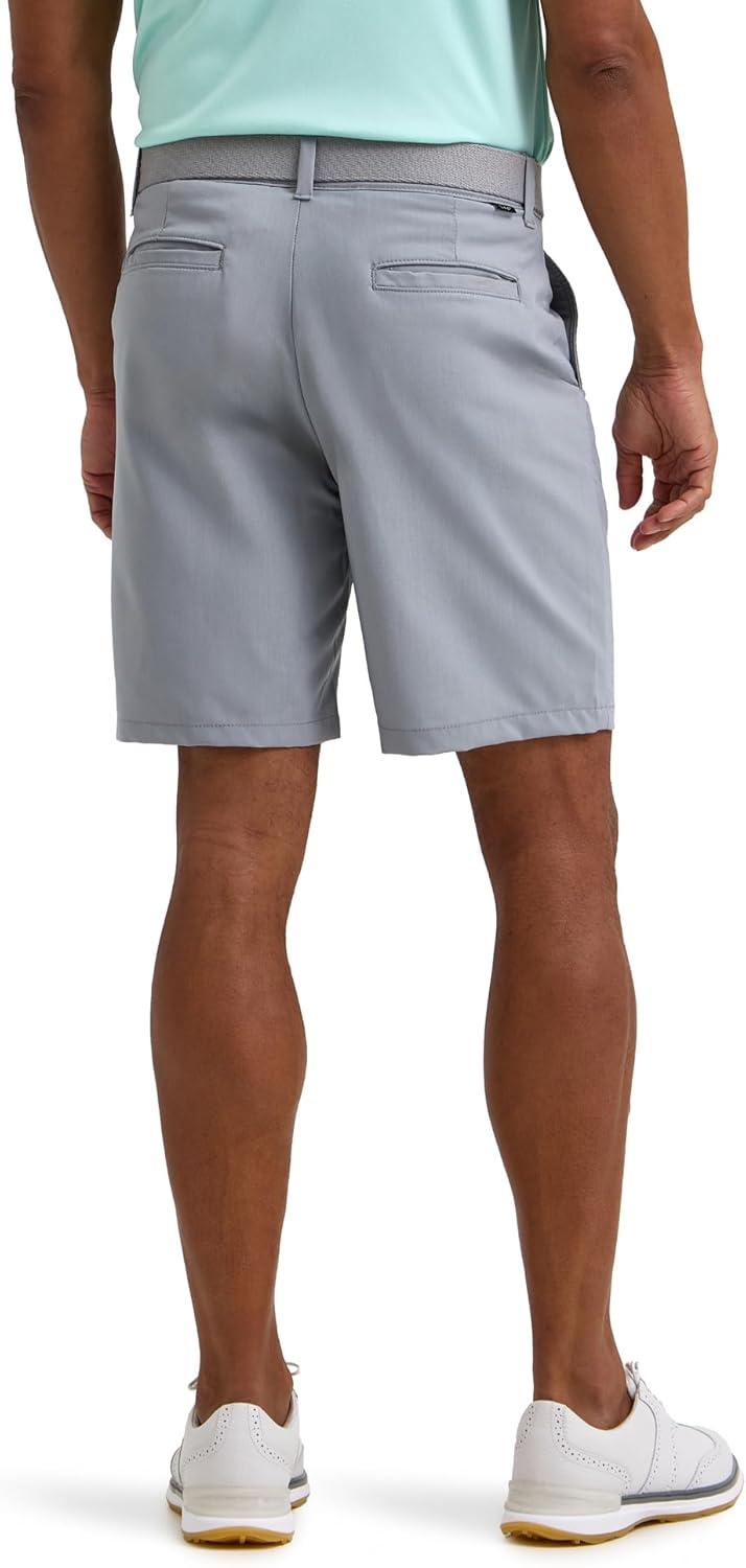 imageLee Mens Golf Series Synthetic Flat Front Chino ShortNew Gray