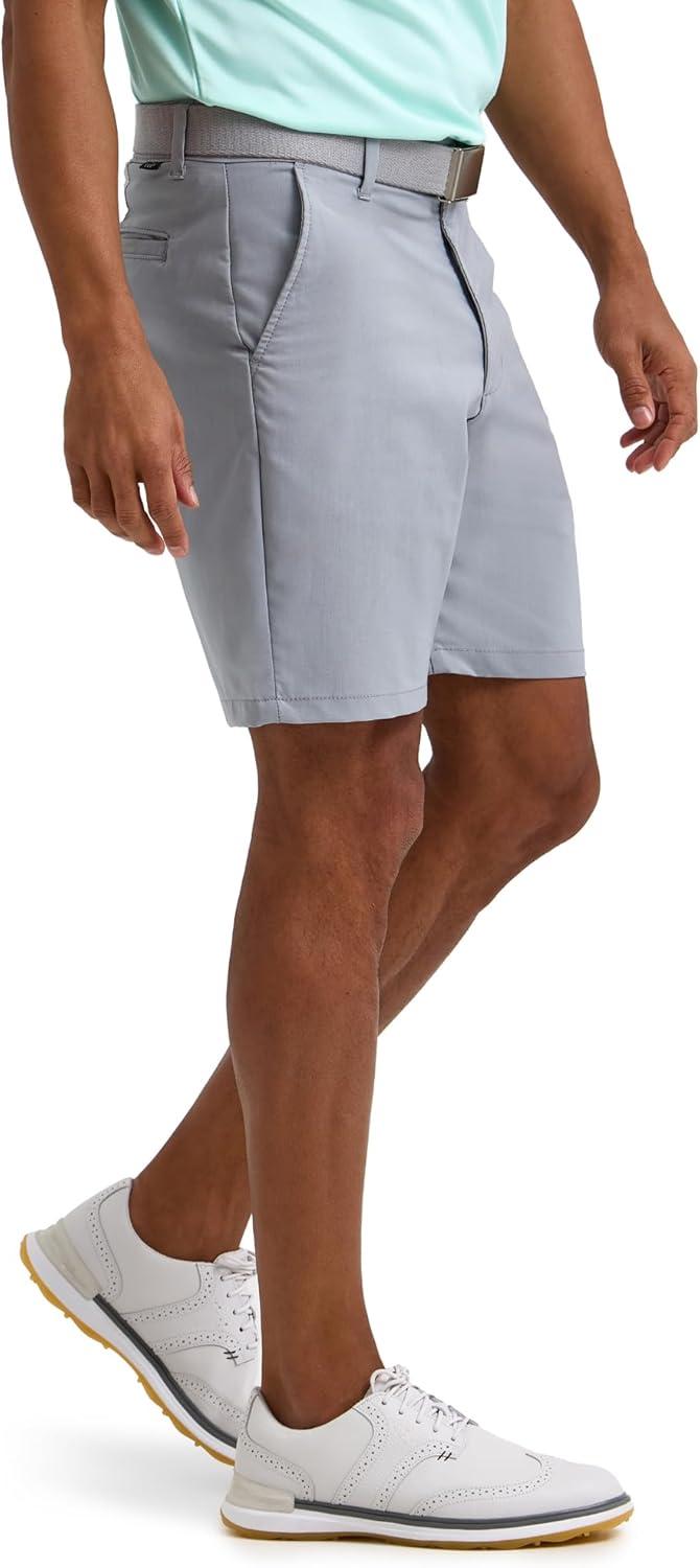 imageLee Mens Golf Series Synthetic Flat Front Chino ShortNew Gray