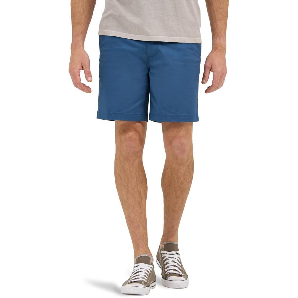 imageLee Mens Extreme Motion 7quot Flat Front ShortOrion Blue
