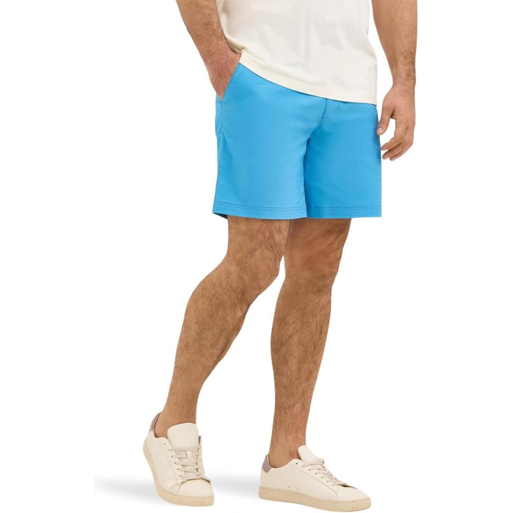 imageLee Mens Extreme Motion 7quot Flat Front ShortStream Blue