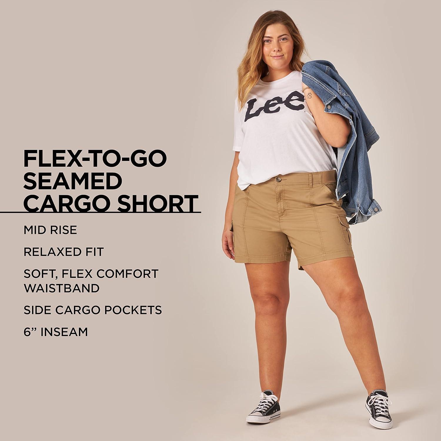 imageLee Womens Ultra Lux Comfort with Flextogo Cargo ShortRinse Chambray