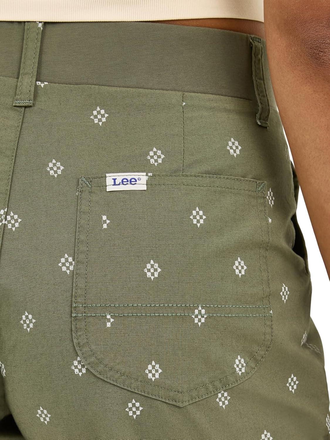 imageLee Womens Ultra Lux Comfort with Flextogo Utility Bermuda ShortOlive Grove Block Print