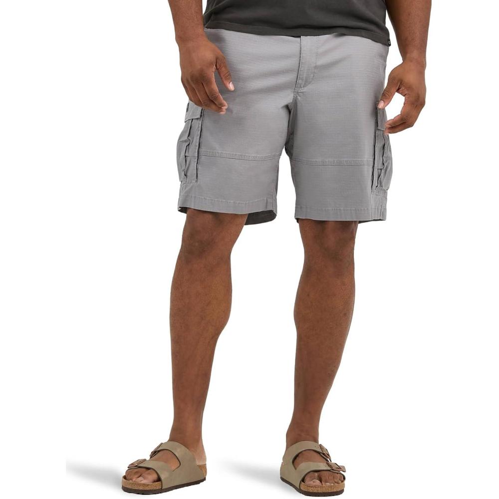 imageLee Mens Big ampamp Tall Extreme Motion Carolina Cargo ShortHd Lee Gray Ripstop