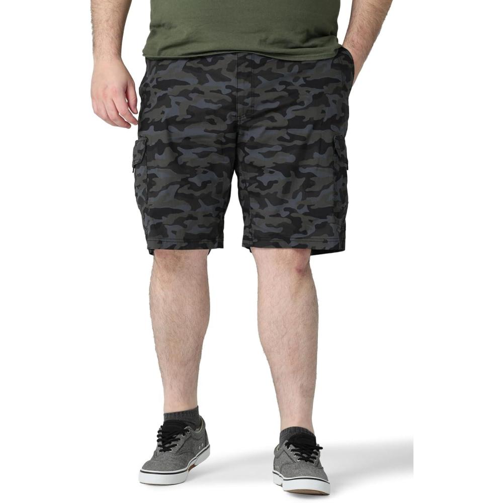 imageLee Mens Big ampamp Tall Extreme Motion Crossroad Cargo ShortBlack Camo