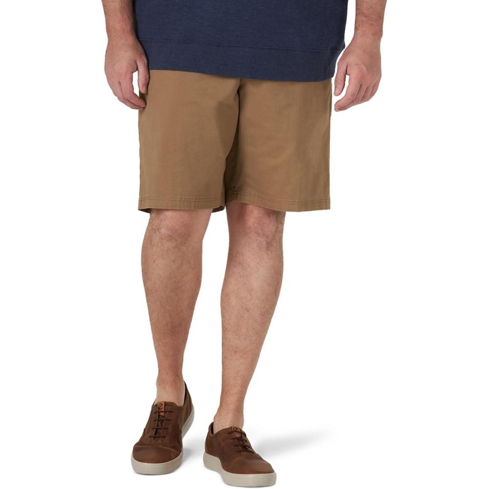 imageLee Mens Big ampamp Tall Extreme Motion Flat Front ShortOriginal Khaki