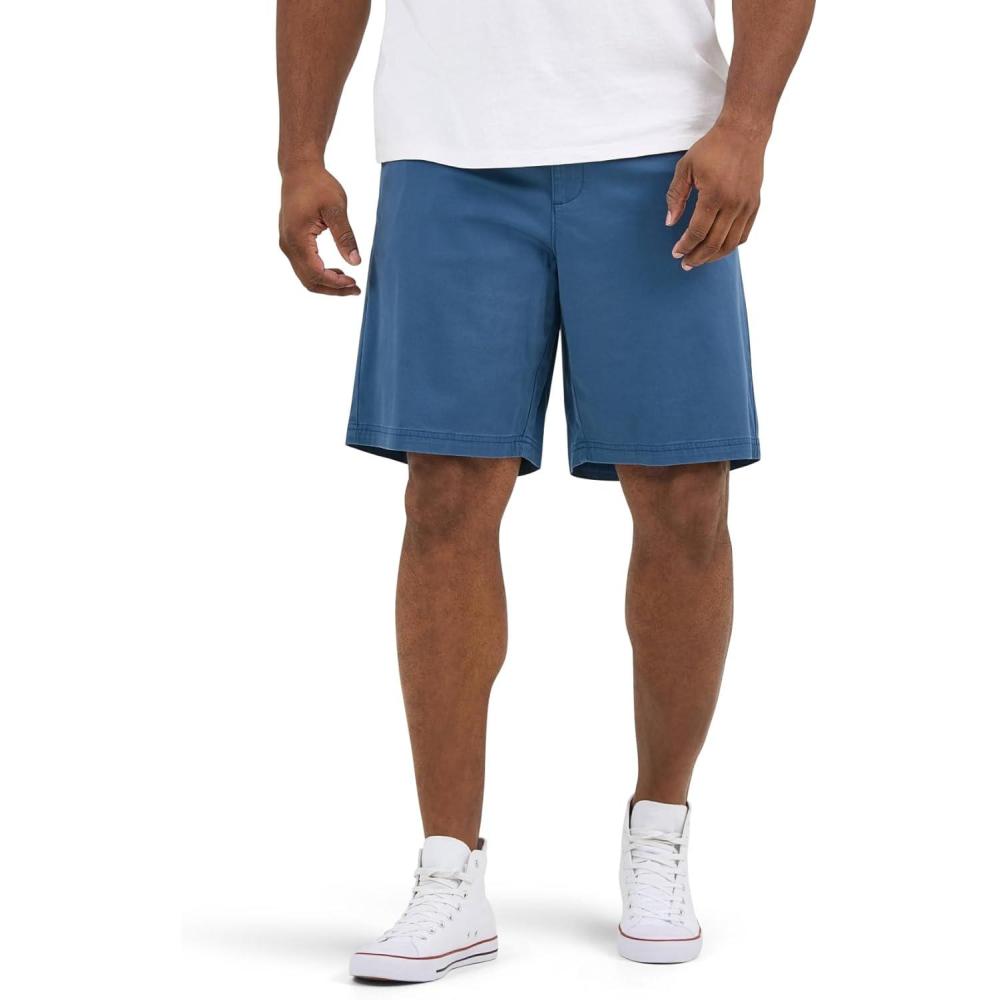 imageLee Mens Big ampamp Tall Extreme Motion Flat Front ShortOrion Blue