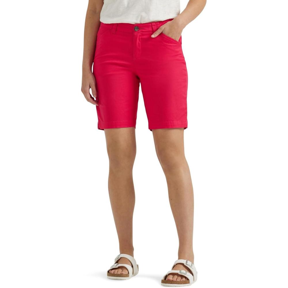 imageLee Womens Legendary 9quot Chino Bermuda ShortHot Magenta