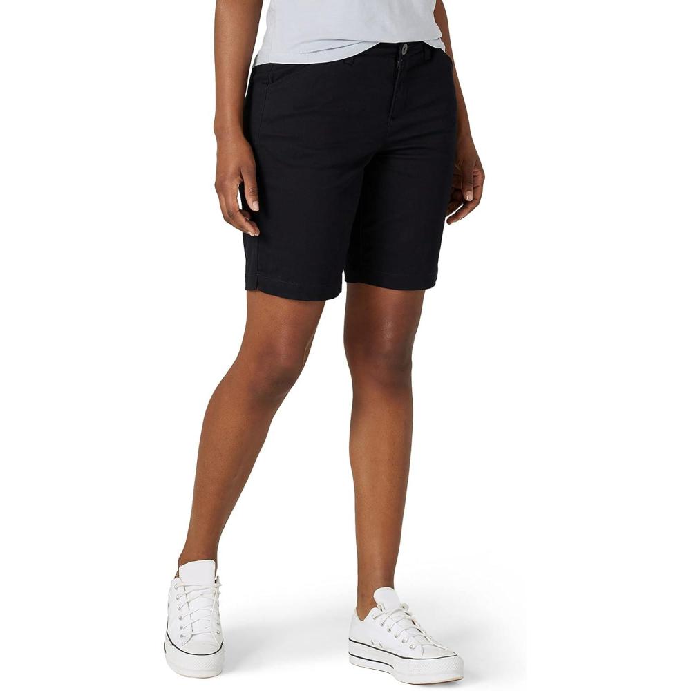 imageLee Womens Legendary 9quot Chino Bermuda ShortJet Black