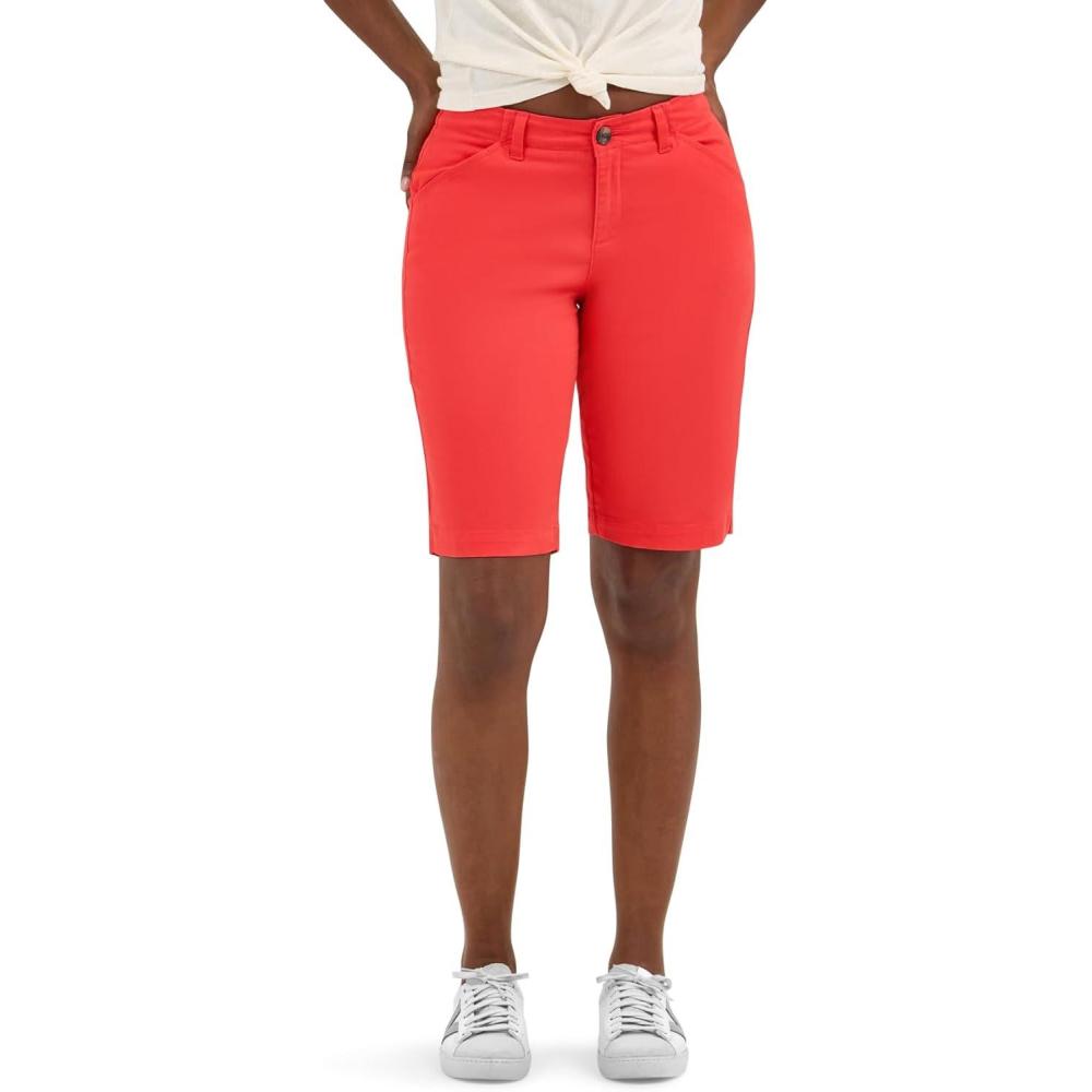 imageLee Womens Legendary 9quot Chino Bermuda ShortSunset Red