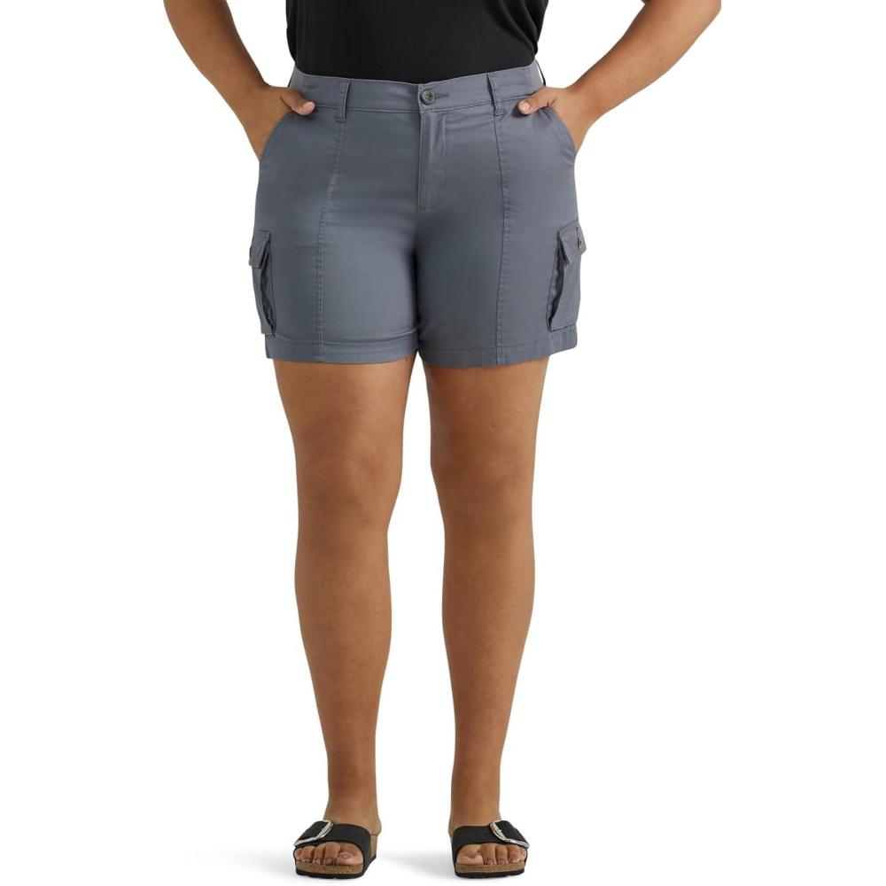 imageLee Womens Ultra Lux Comfort with Flextogo Cargo ShortTech Gray