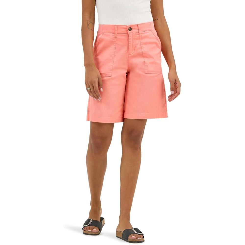 imageLee Womens Ultra Lux Comfort with Flextogo Utility Bermuda ShortBright Papaya