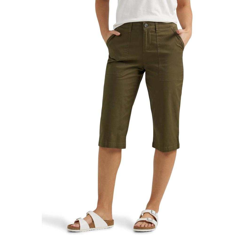 imageLee Womens Ultra Lux Comfort with Flextogo Utility Skimmer Capri PantOlive Night
