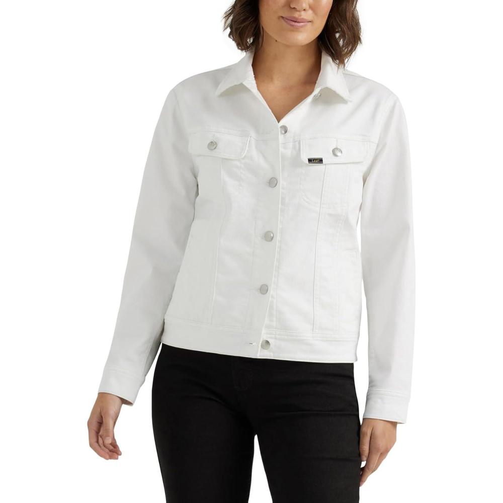 imageLee womens Rider JacketDenim JacketBright White
