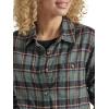 Lee Women’s Legendary Long Sleeve All Purpose Button Down Shirt(Olive Grove Plaid)