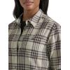 Lee Women’s Legendary Long Sleeve All Purpose Button Down Shirt(Ruby Cocoa Graphic Plaid)