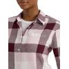 Lee Women’s Legendary Long Sleeve All Purpose Button Down Shirt(Velvet Beet Check)