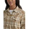 Lee Women’s Legendary Slim Fit Western Snap Shirt(Neutral Multi Plaid)