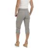 Lee Women’s Relaxed Fit Austyn Knit Waist Cargo Capri Pant(Frost Gray)