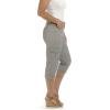 Lee Women’s Relaxed Fit Austyn Knit Waist Cargo Capri Pant(Frost Gray)