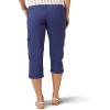 Lee Women’s Relaxed Fit Austyn Knit Waist Cargo Capri Pant(Ink Blue)