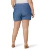 Lee Women’s Ultra Lux Comfort with Flex-to-go Cargo Short(Rinse Chambray)
