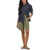 Lee Women’s Ultra Lux Comfort with Flex-to-go Utility Bermuda Short(Olive Grove Block Print)