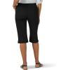 Lee Women’s Ultra Lux Comfort with Flex-to-go Utility Skimmer Capri Pant(Black)