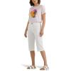 Lee Women’s Ultra Lux Comfort with Flex-to-go Utility Skimmer Capri Pant(Bright White)