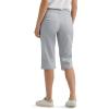 Lee Women’s Ultra Lux Comfort with Flex-to-go Utility Skimmer Capri Pant(Material Gray)