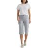 Lee Women’s Ultra Lux Comfort with Flex-to-go Utility Skimmer Capri Pant(Material Gray)