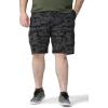 Lee Men’s Big & Tall Extreme Motion Crossroad Cargo Short(Black Camo)