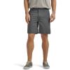 Lee Mens Extreme Motion Regular Fit Synthetic Flat Front Short(Charcoal)