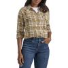 Lee Women’s Legendary Slim Fit Western Snap Shirt(Neutral Multi Plaid)
