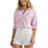 Lee Women’s Legendary Slim Fit Western Snap Shirt(Sugar Lilac Grid Plaid)