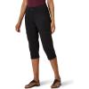 Lee Women’s Relaxed Fit Austyn Knit Waist Cargo Capri Pant(Black)