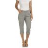 Lee Women’s Relaxed Fit Austyn Knit Waist Cargo Capri Pant(Frost Gray)