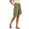 Lee Women’s Ultra Lux Comfort with Flex-to-go Utility Bermuda Short(Olive Grove Block Print)