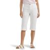 Lee Women’s Ultra Lux Comfort with Flex-to-go Utility Skimmer Capri Pant(Bright White)