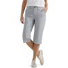 Lee Women’s Ultra Lux Comfort with Flex-to-go Utility Skimmer Capri Pant(Material Gray)