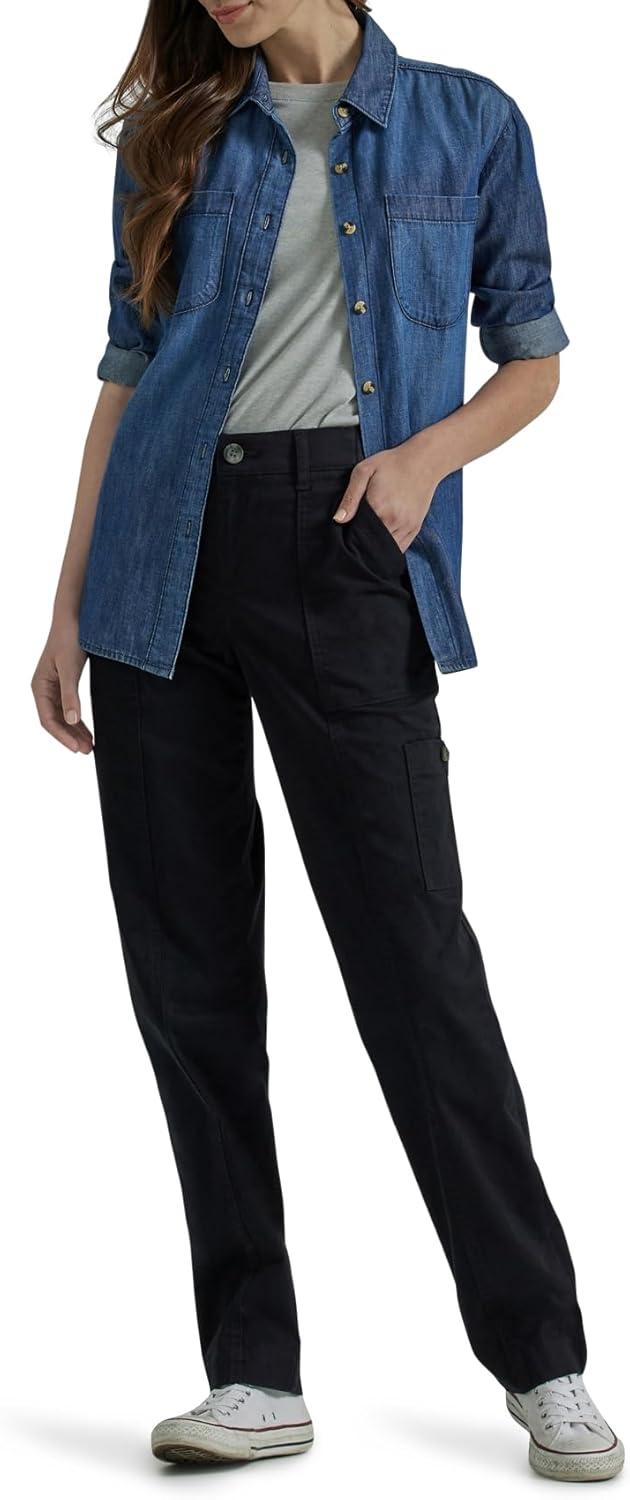 imageLee Womens Petite Ultra Lux Comfort with Flextogo Utility PantUnionall Black