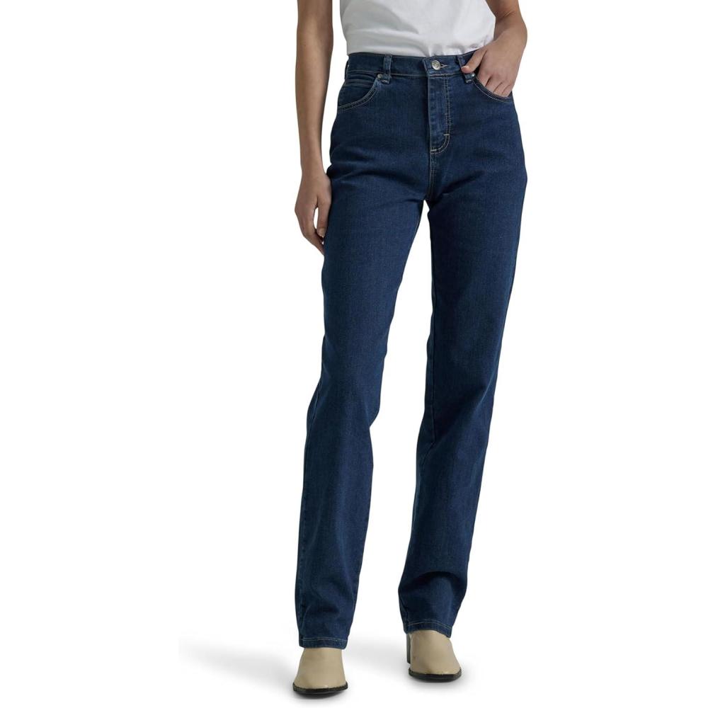 imageLEE Womens Relaxed Fit StraightLeg JeanPremium Dark